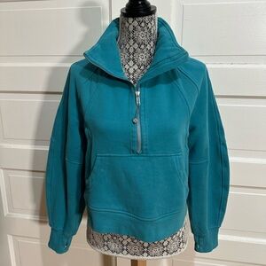 Lululemon Scuba Oversized Funnel Neck Half Zip Size XS/S Oceanic Blue $138